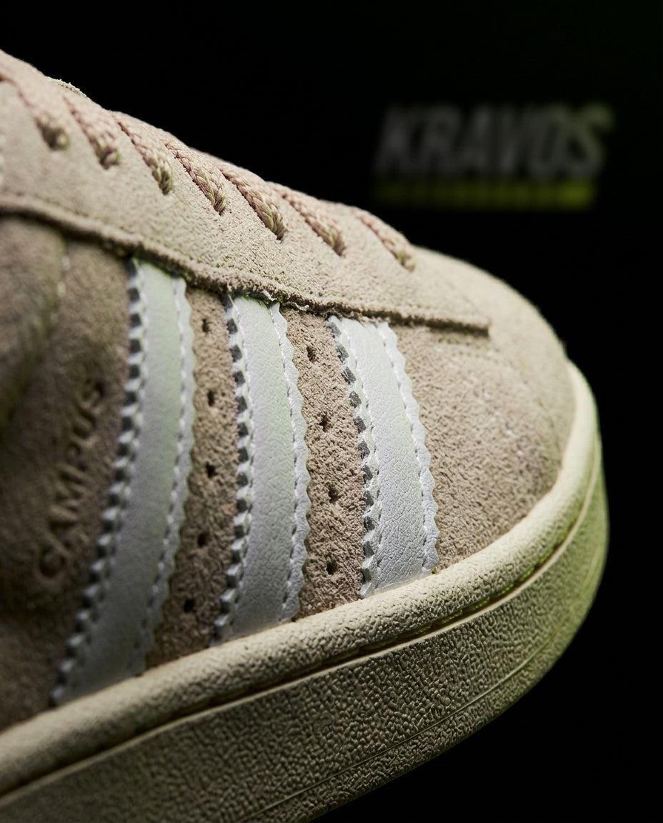 AD 00 Suede Panelled Terrace Trainer Beige White