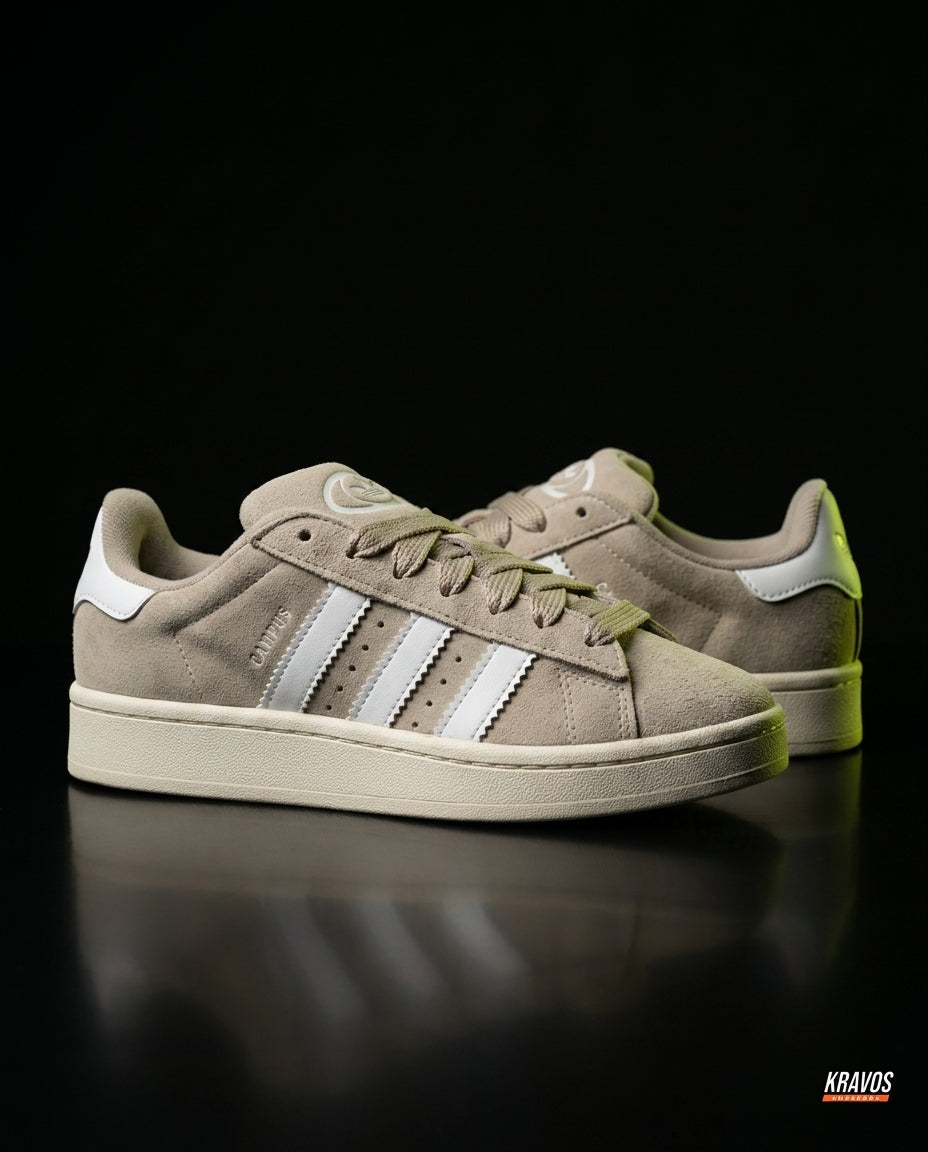 AD 00 Suede Rope-Lace Terrace Trainer Beige White