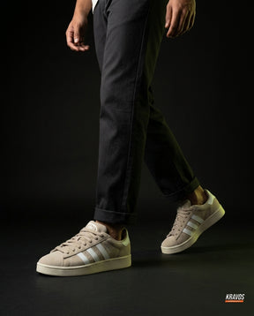 AD 00 Suede Rope-Lace Terrace Trainer Beige White