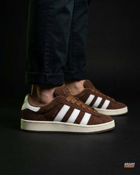 AD 00 Suede Rope-Lace Terrace Trainer Brown White