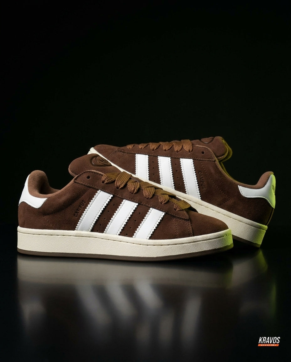 AD 00 Suede Rope-Lace Terrace Trainer Brown White