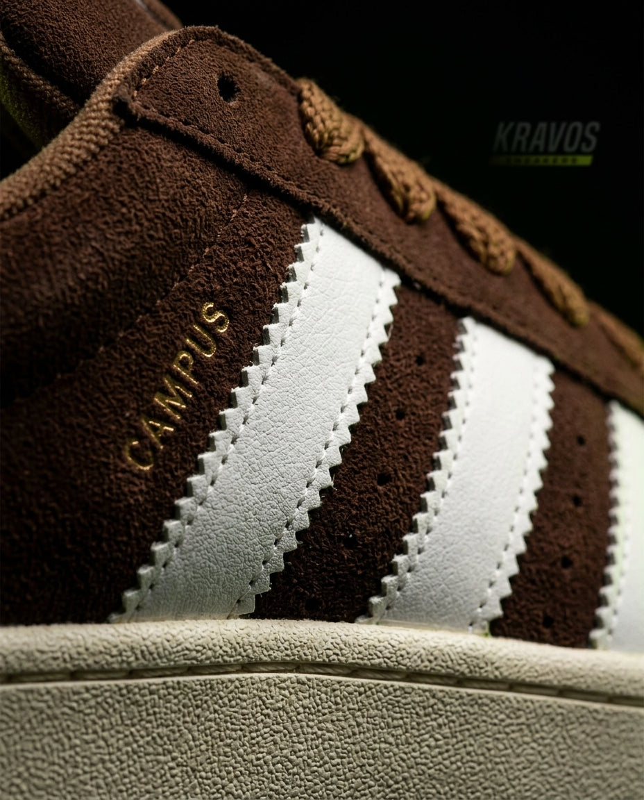 AD 00 Suede Rope-Lace Terrace Trainer Brown White