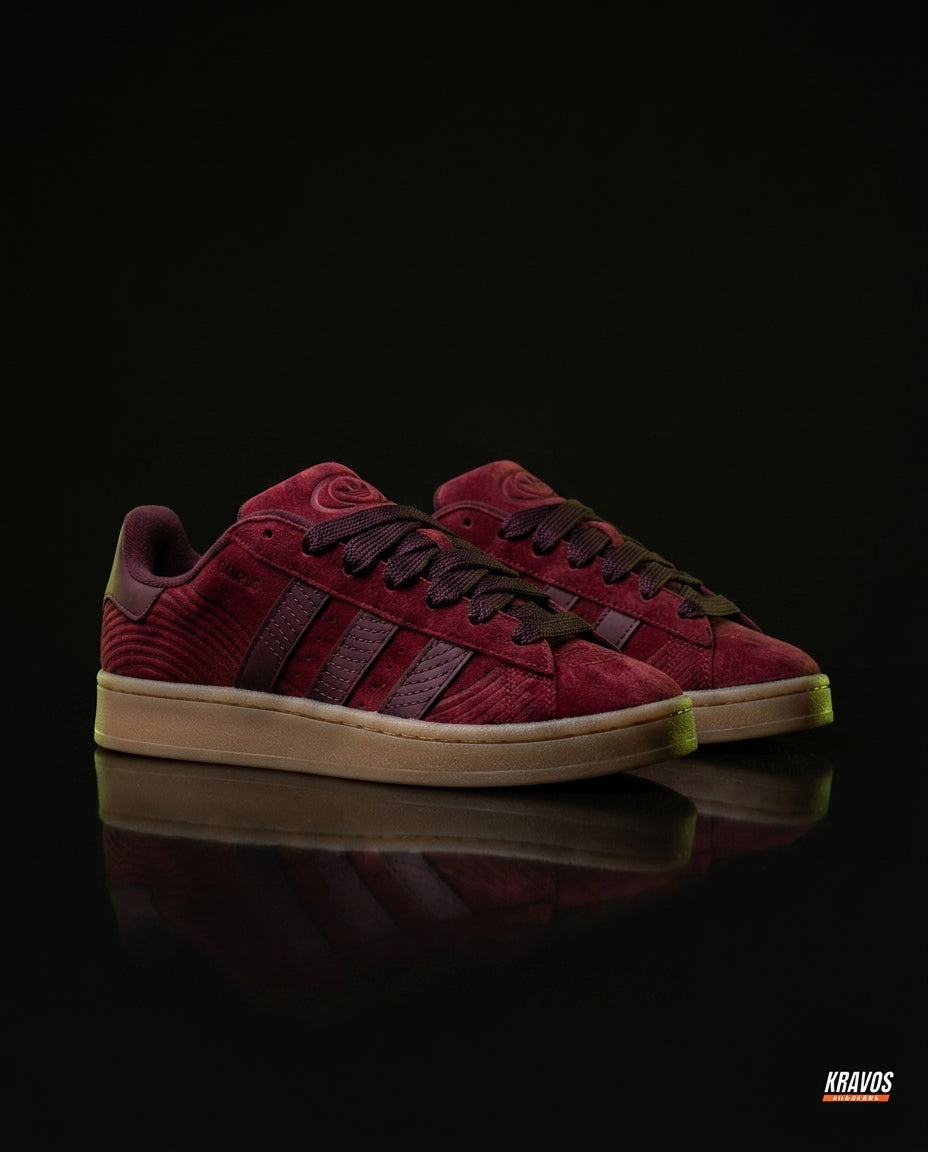 AD 00 Suede Rope-Lace Terrace Trainer Burgundy Gum