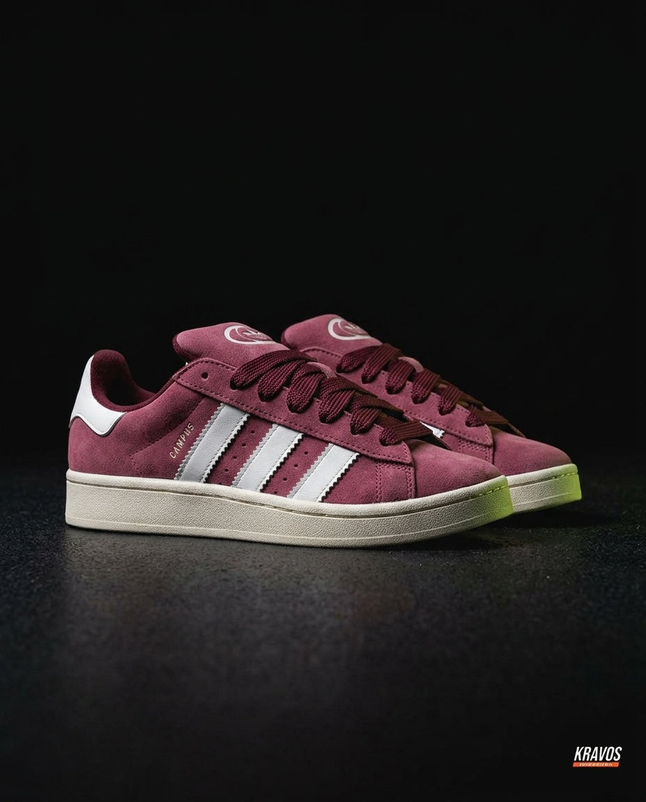 AD 00 Suede Rope-Lace Terrace Trainer Burgundy White
