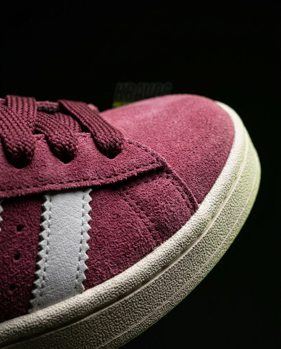 AD 00 Suede Rope-Lace Terrace Trainer Burgundy White