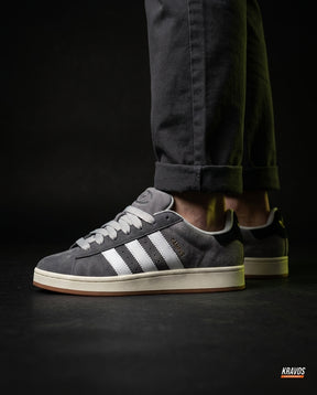AD 00 Suede Rope-Lace Terrace Trainer Grey White Black
