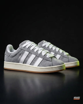 AD 00 Suede Rope-Lace Terrace Trainer Grey White Gum