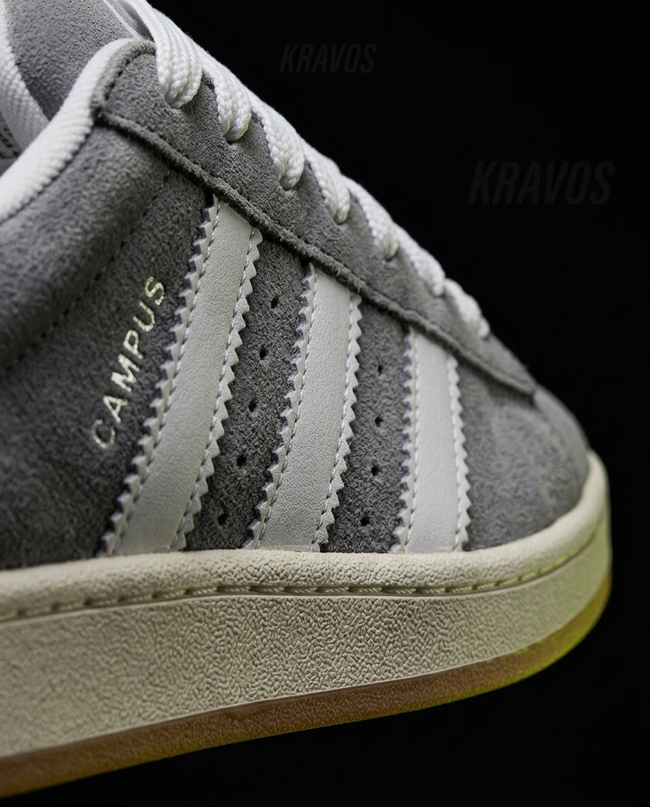 AD 00 Suede Rope-Lace Terrace Trainer Grey White Gum