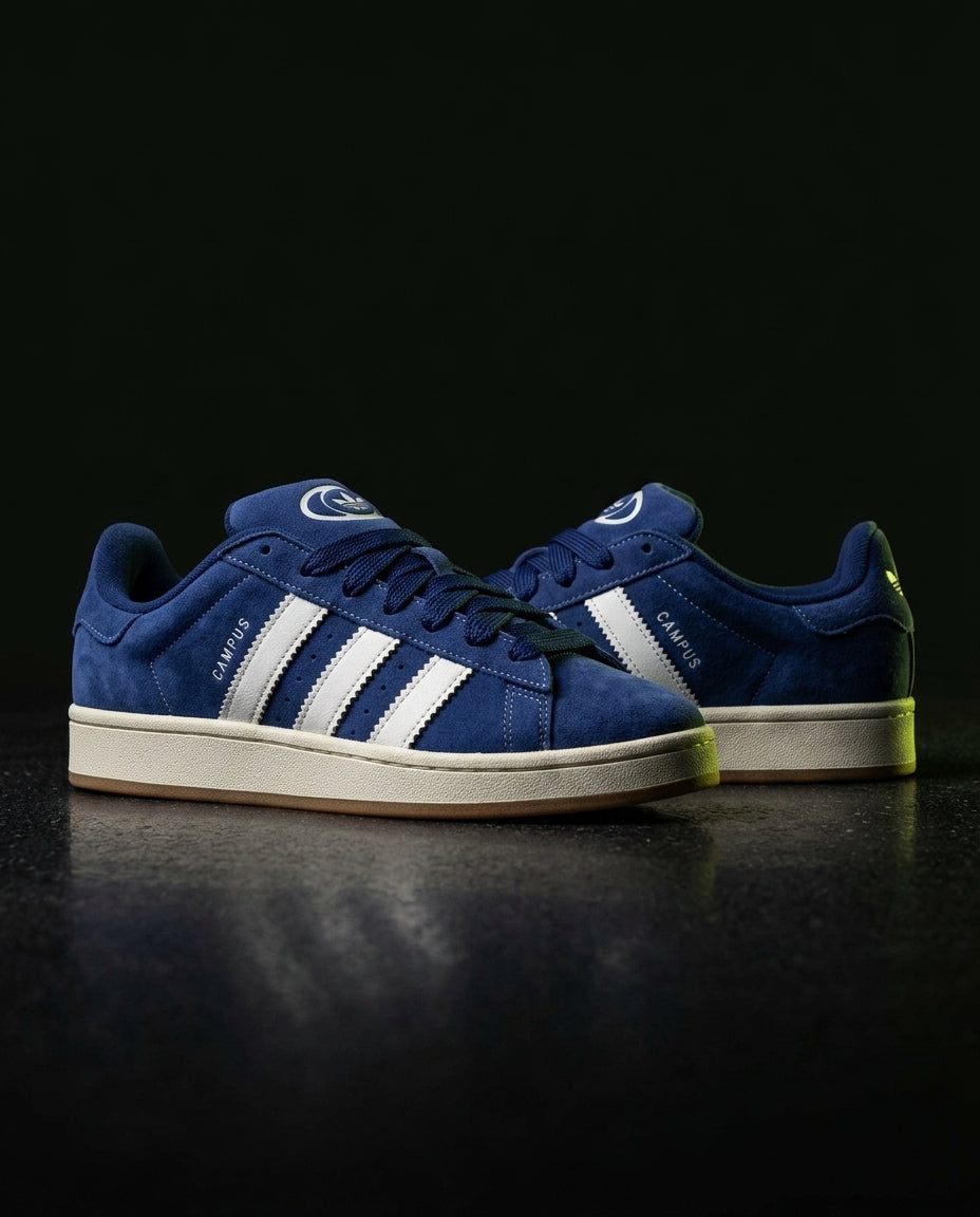 AD 00 Suede Rope-Lace Terrace Trainer Navy White Gum
