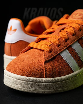 AD 00 Suede Rope-Lace Terrace Trainer Orange White Cream