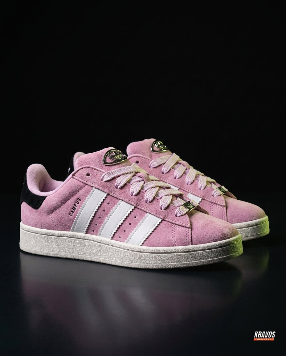 AD 00 Suede Rope-Lace Terrace Trainer Pink White