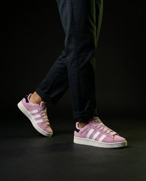 AD 00 Suede Rope-Lace Terrace Trainer Pink White