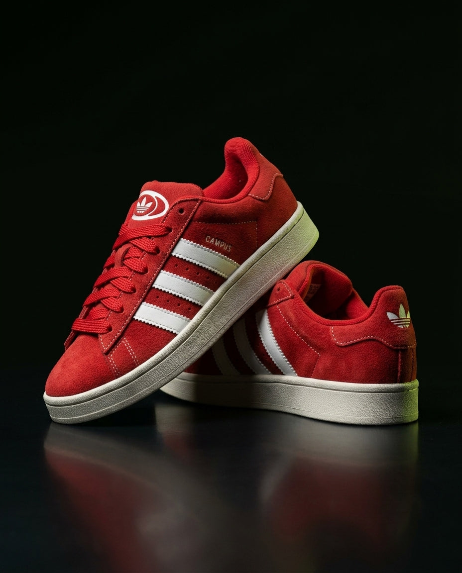 AD 00 Suede Rope-Lace Terrace Trainer Red White