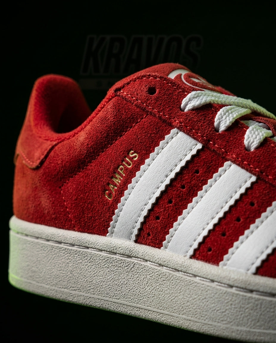 AD 00 Suede Rope-Lace Terrace Trainer Red White
