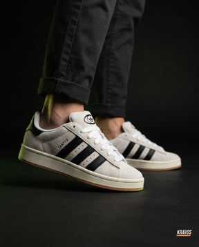 AD 00 Suede Rope-Lace Terrace Trainer White Black Gum