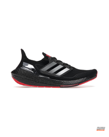 AD 21 Knit Sock-Fit Running Trainer Black Red #blackred