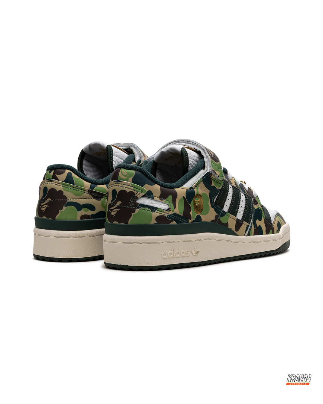 AD 84 Leather Camo-Panel Court Trainer