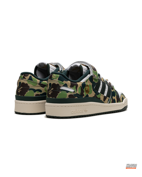 AD 84 Leather Camo-Panel Court Trainer