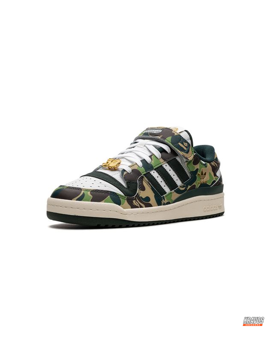 AD 84 Leather Camo-Panel Court Trainer