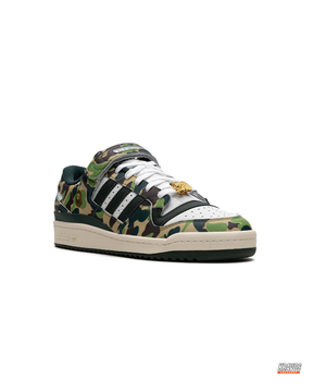 AD 84 Leather Camo-Panel Court Trainer