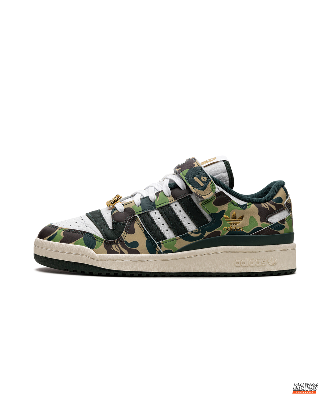 AD 84 Leather Camo-Panel Court Trainer
