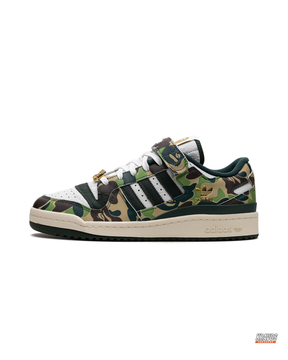 AD 84 Leather Camo-Panel Court Trainer