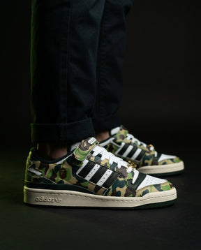 AD 84 Leather Camo-Panel Court Trainer
