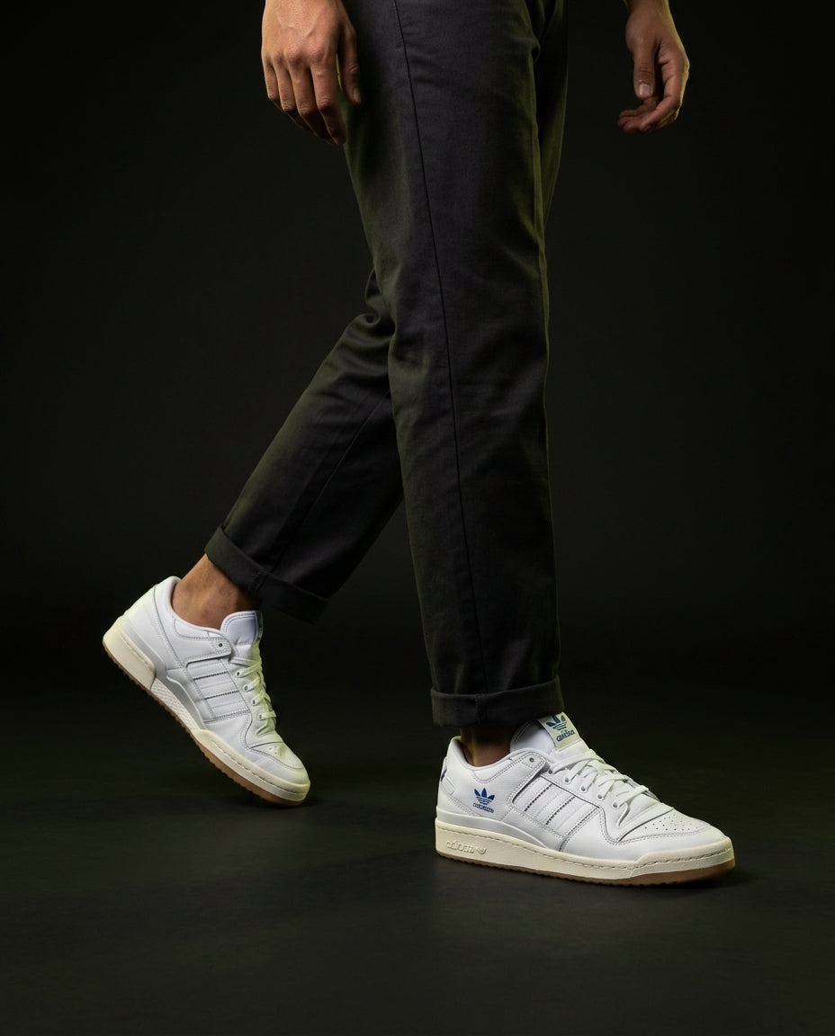 AD 84 Leather Panelled Court Trainer