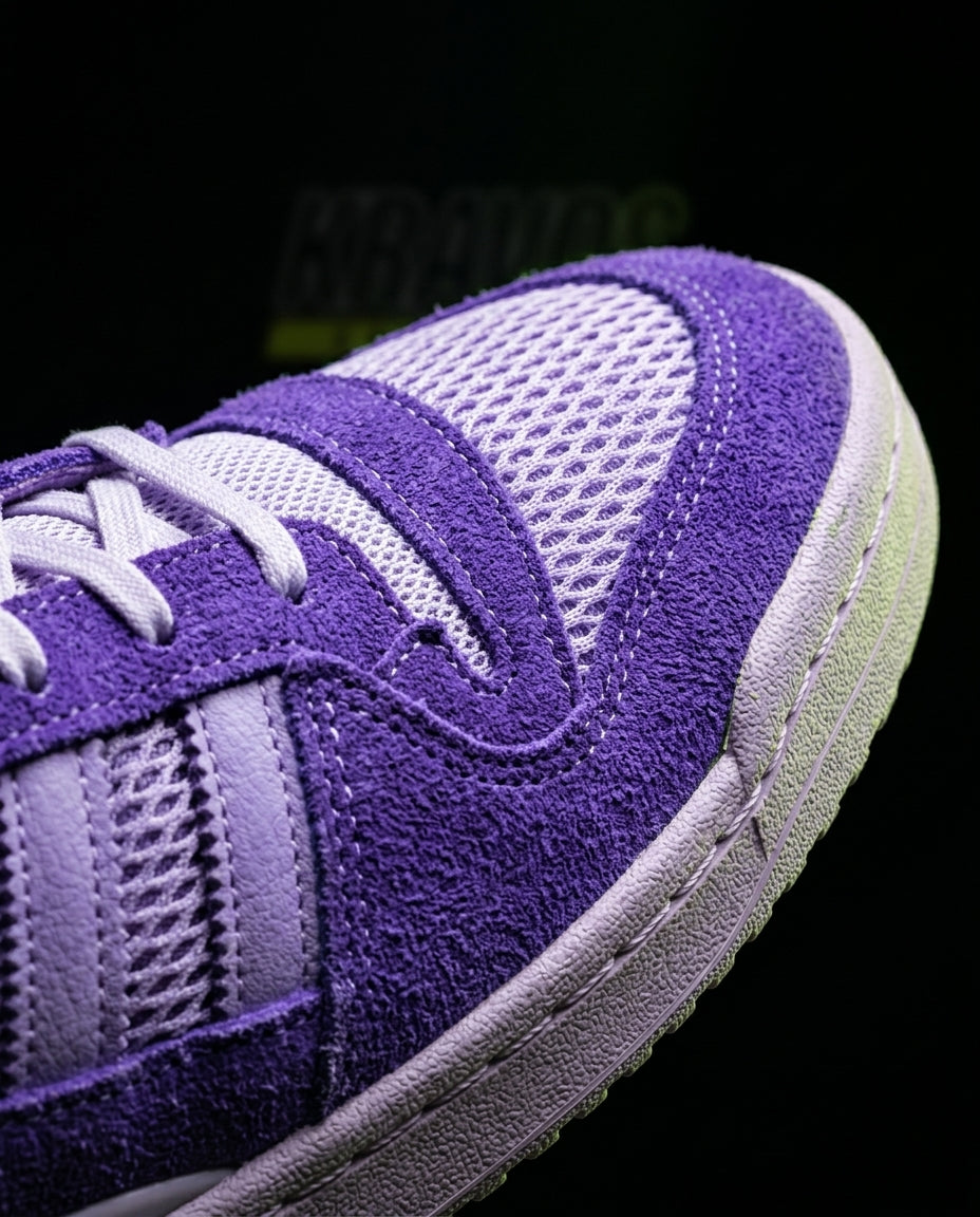 AD 84 Suede Strap Court Trainer Purple White