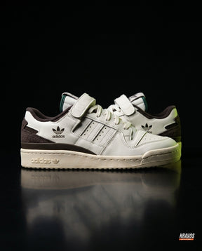 AD 84 Suede Strap Court Trainer White Brown