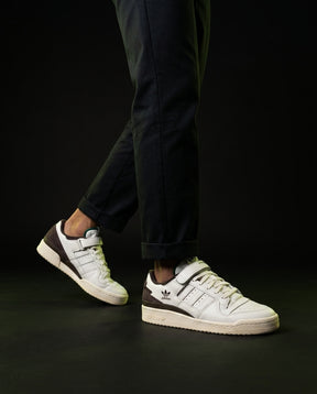 AD 84 Suede Strap Court Trainer White Brown