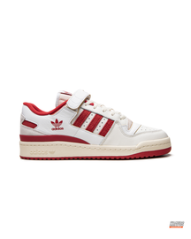 AD 84 Suede Strap Court Trainer White Red #whitered