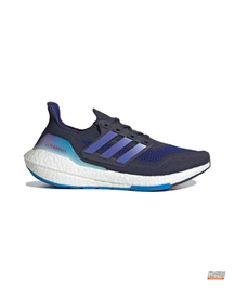 AD Knit Cage-Overlay Running Trainer Navy Blue White #navybluewhite