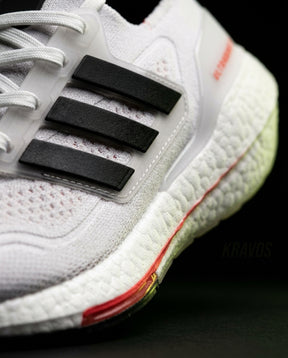 AD Knit Cage-Overlay Running Trainer White Black Red