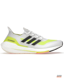 AD Knit Cage-Overlay Running Trainer White Volt Black #whitevoltblack