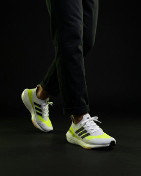 AD Knit Cage-Overlay Running Trainer White Volt Black