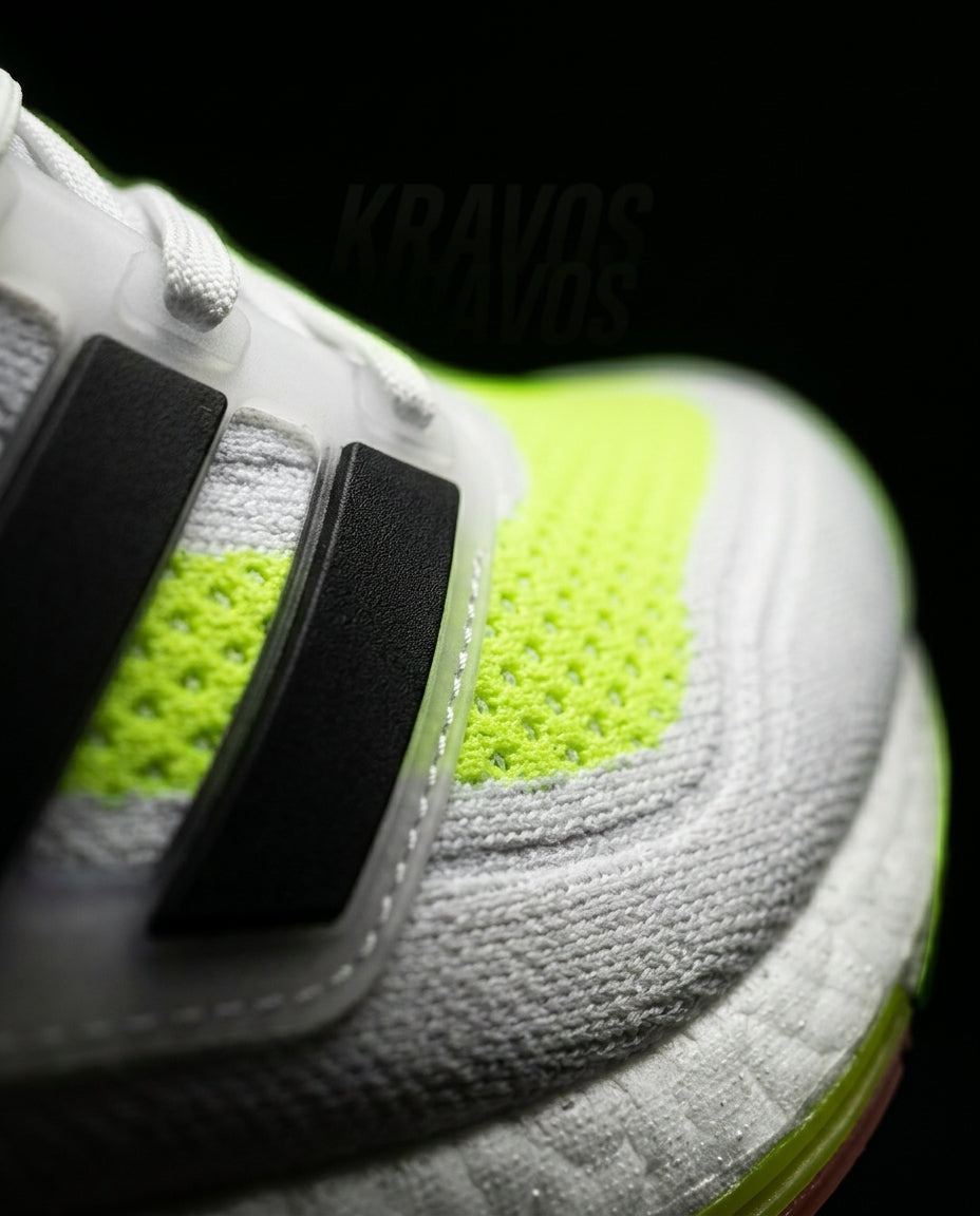 AD Knit Cage-Overlay Running Trainer White Volt Black