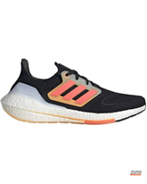 AD Knit Primeknit Layered Running Shoe Black Coral Orange #blackcoralorange