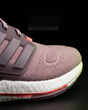 AD Knit Primeknit Layered Running Shoe Mauve White Coral