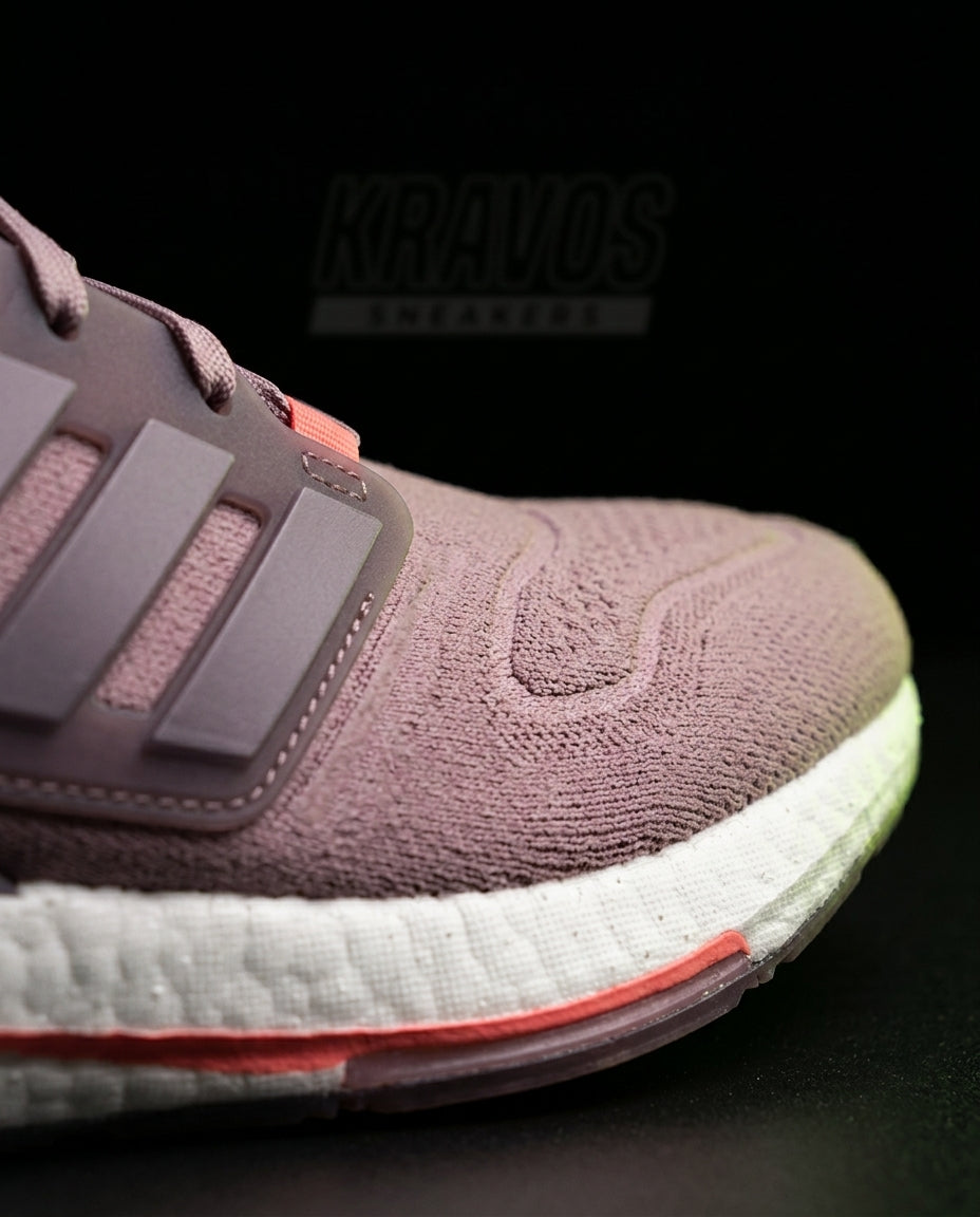 AD Knit Primeknit Layered Running Shoe Mauve White Coral
