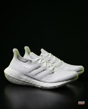 AD Knit Primeknit Layered Running Shoe Triple White
