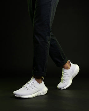 AD Knit Primeknit Layered Running Shoe Triple White