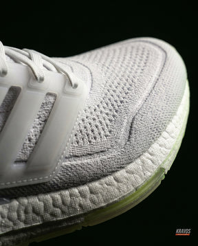AD Knit Primeknit Layered Running Shoe Triple White