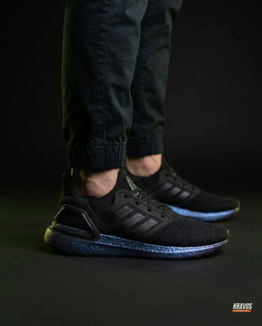 AD Knit Sock-Fit Running Trainer Black Iridescent