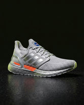 AD Knit Sock-Fit Running Trainer Grey Silver Orange