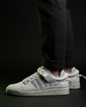 AD Leather Buckle-Strap Court Trainer Grey White