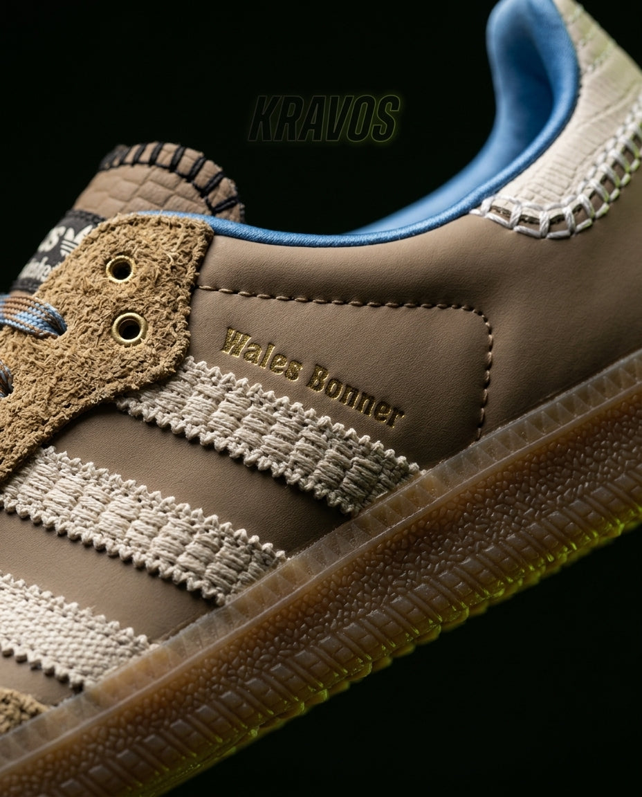 AD Leather Crochet-Tongue Terrace Trainer Khaki Cream Gum