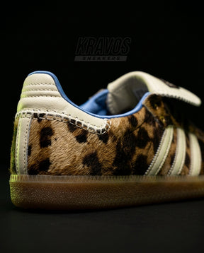 AD Leather Crochet-Tongue Terrace Trainer Leopard Print
