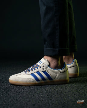 AD Leather Crochet-Tongue Terrace Trainer White Blue Gum