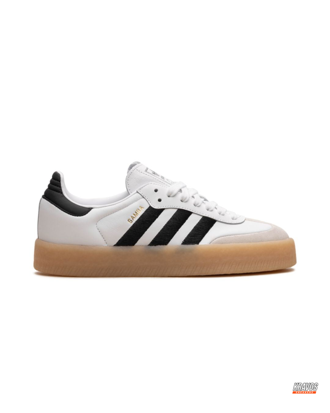 AD Leather Fuzzy-Stripe Terrace Trainer